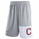 Men's Cleveland Indians Nike Gray Dry Fly Shorts,baseball caps,new era cap wholesale,wholesale hats
